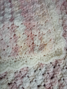 crocheted throw